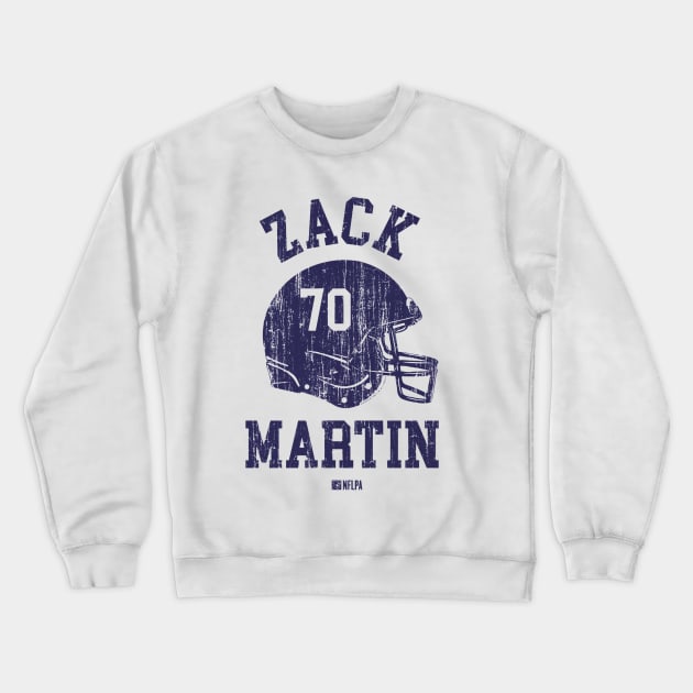 Zack Martin Dallas Helmet Font Crewneck Sweatshirt by TodosRigatSot